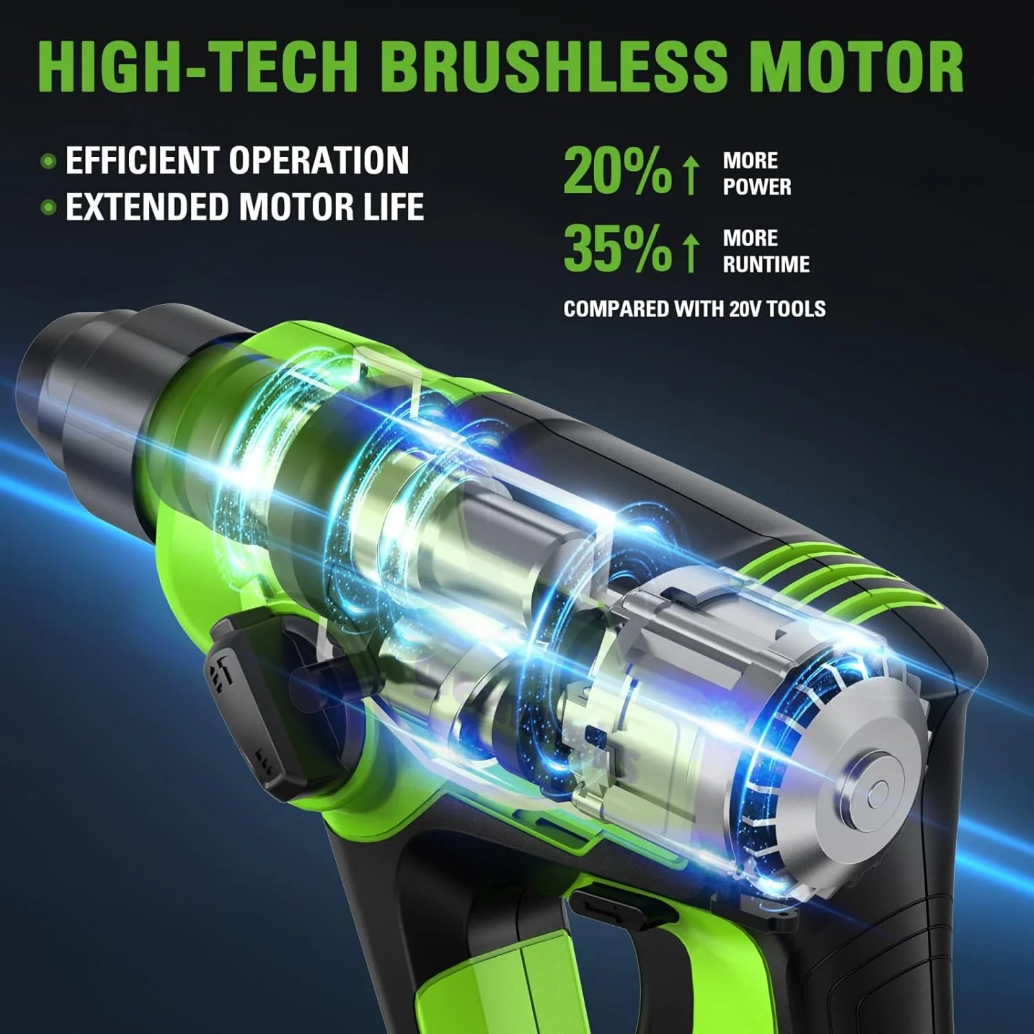 POWERALL 24V Hammer Drill 1.2J - 2Ah Battery - Image 9