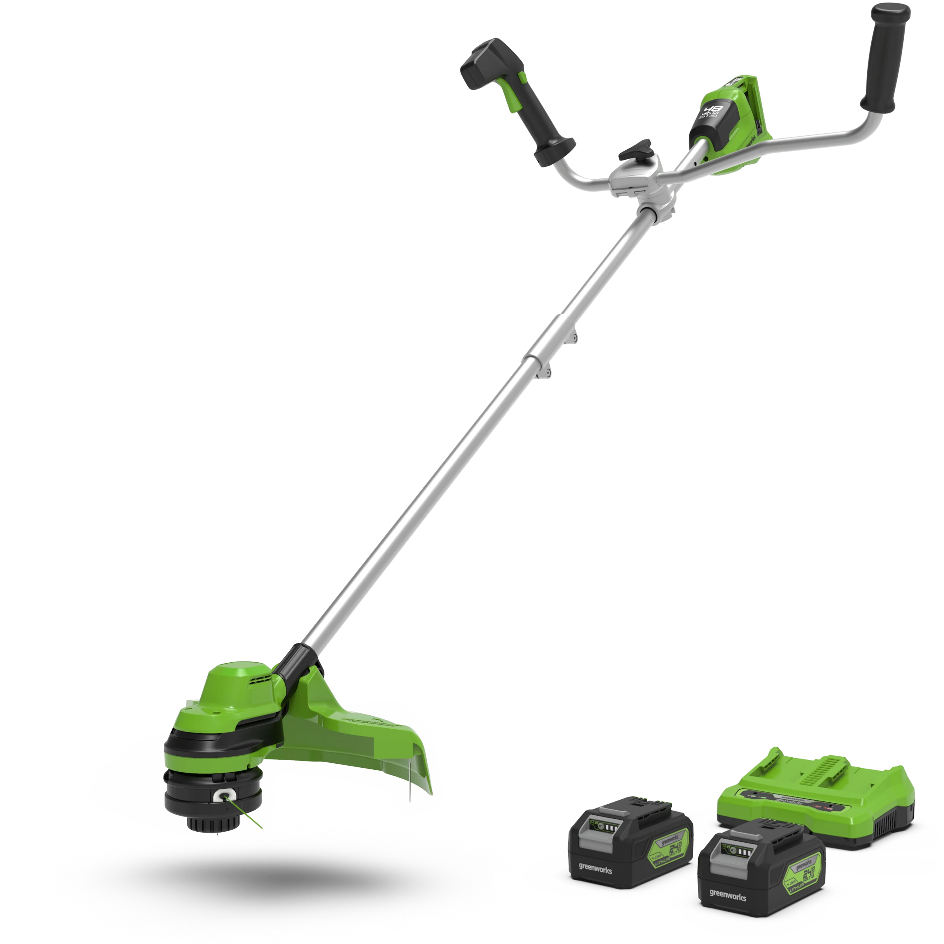 POWERALL 48V (24V x 2) Bike Handle Brush Cutter 38cm - 2x 4Ah Battery