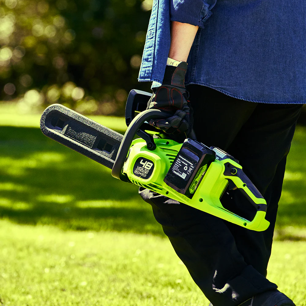 POWERALL 48V (24V x 2) Chainsaw 36cm - 2x 4Ah Battery - Image 3