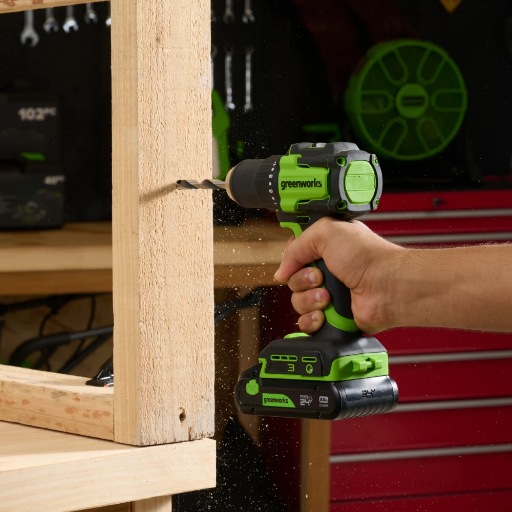 POWERALL 24V Drill Driver 45Nm + Impact Driver 220Nm Set - 2x 2Ah Batteries - Image 5