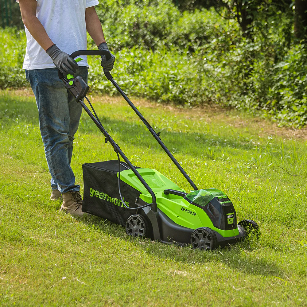 POWERALL 24V Lawn Mower 33cm + Grass Trimmer 25cm Set - Image 5
