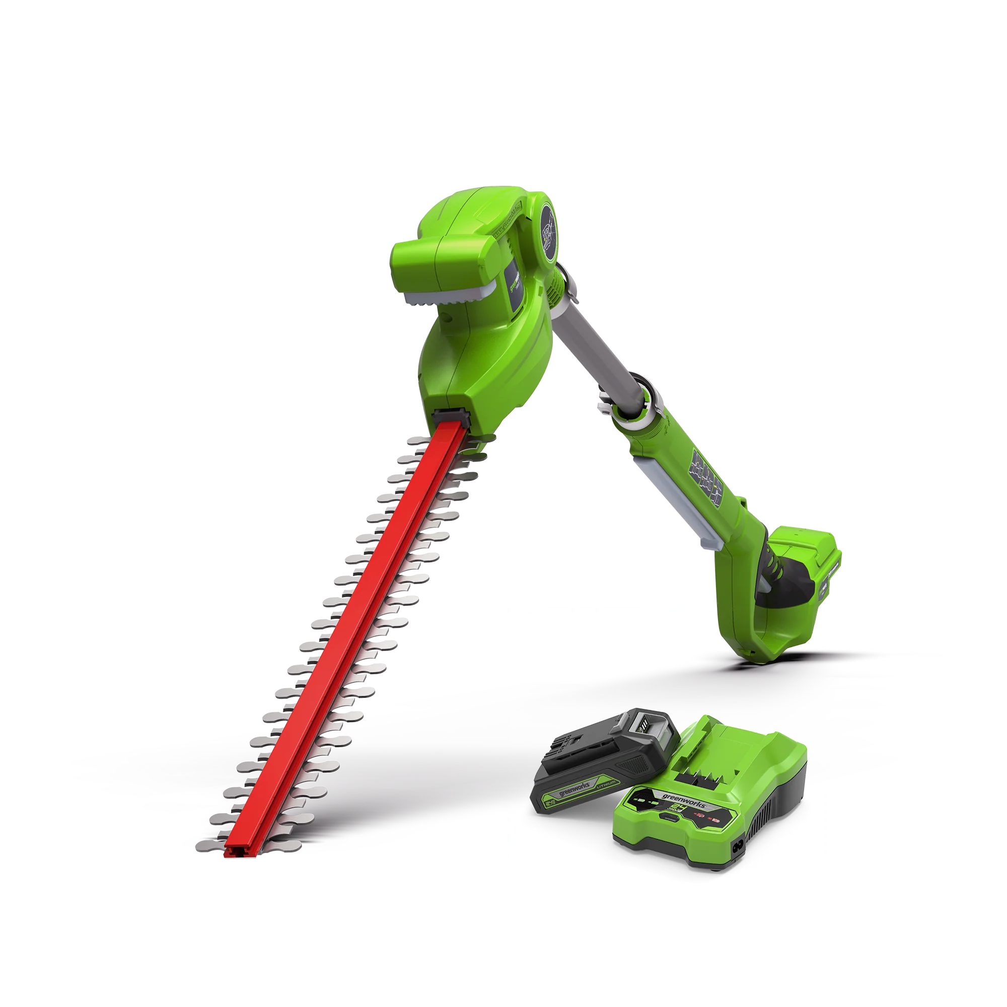 POWERALL 24V Pole Hedge Trimmer 51cm - 2Ah Battery