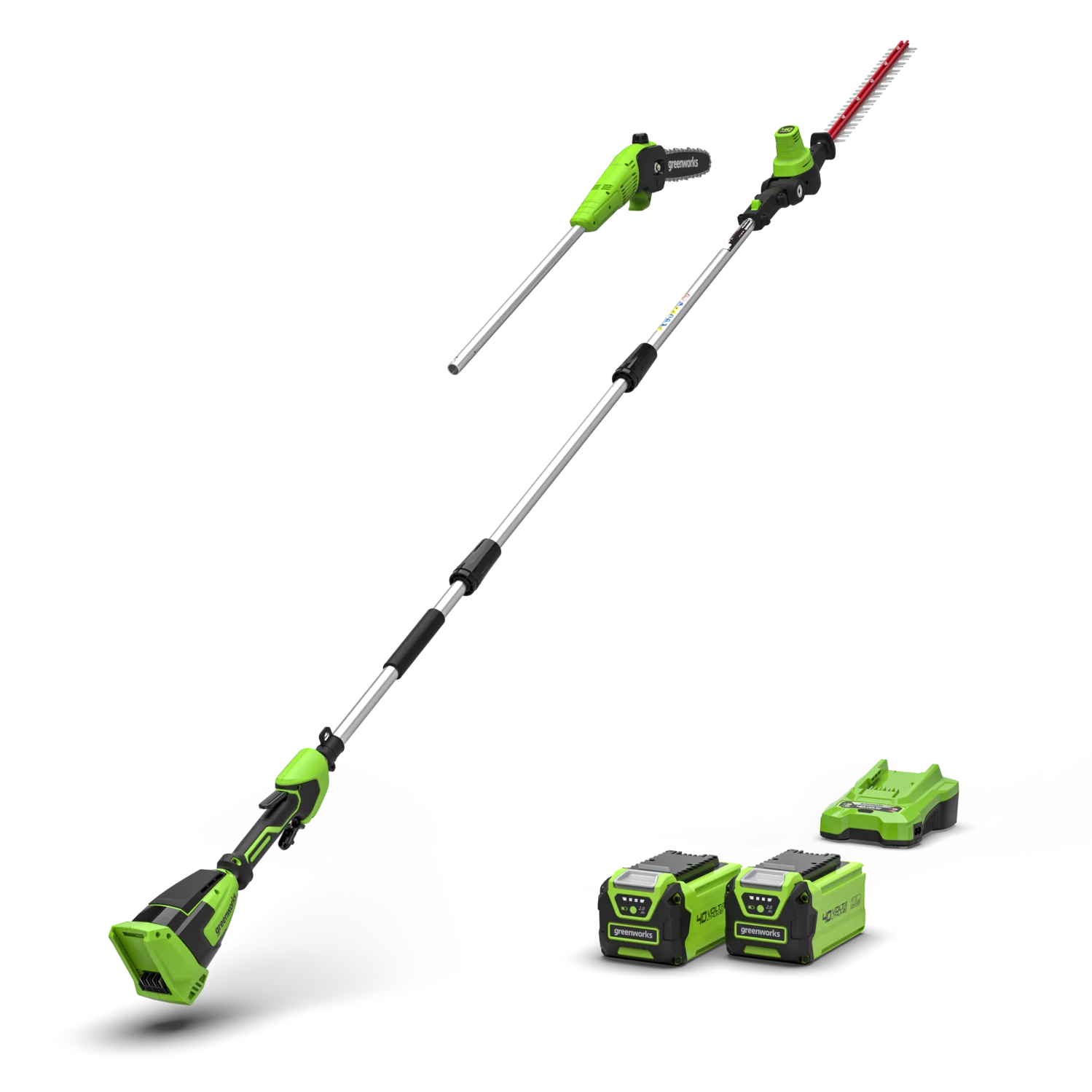 40V Pole Saw & Hedge Trimmer Gen. II - 2x 2Ah Battery