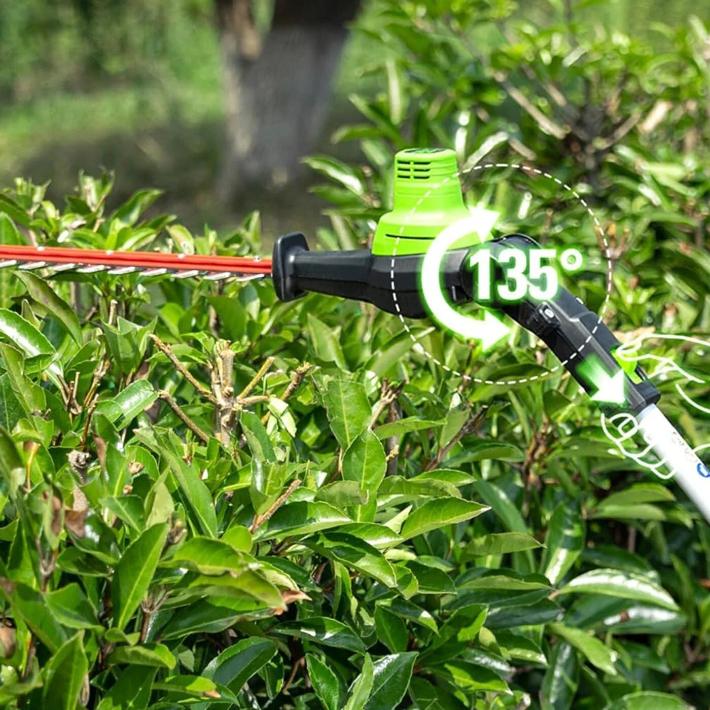 40V Pole Saw & Hedge Trimmer Gen. II - 2x 2Ah Battery - Image 5