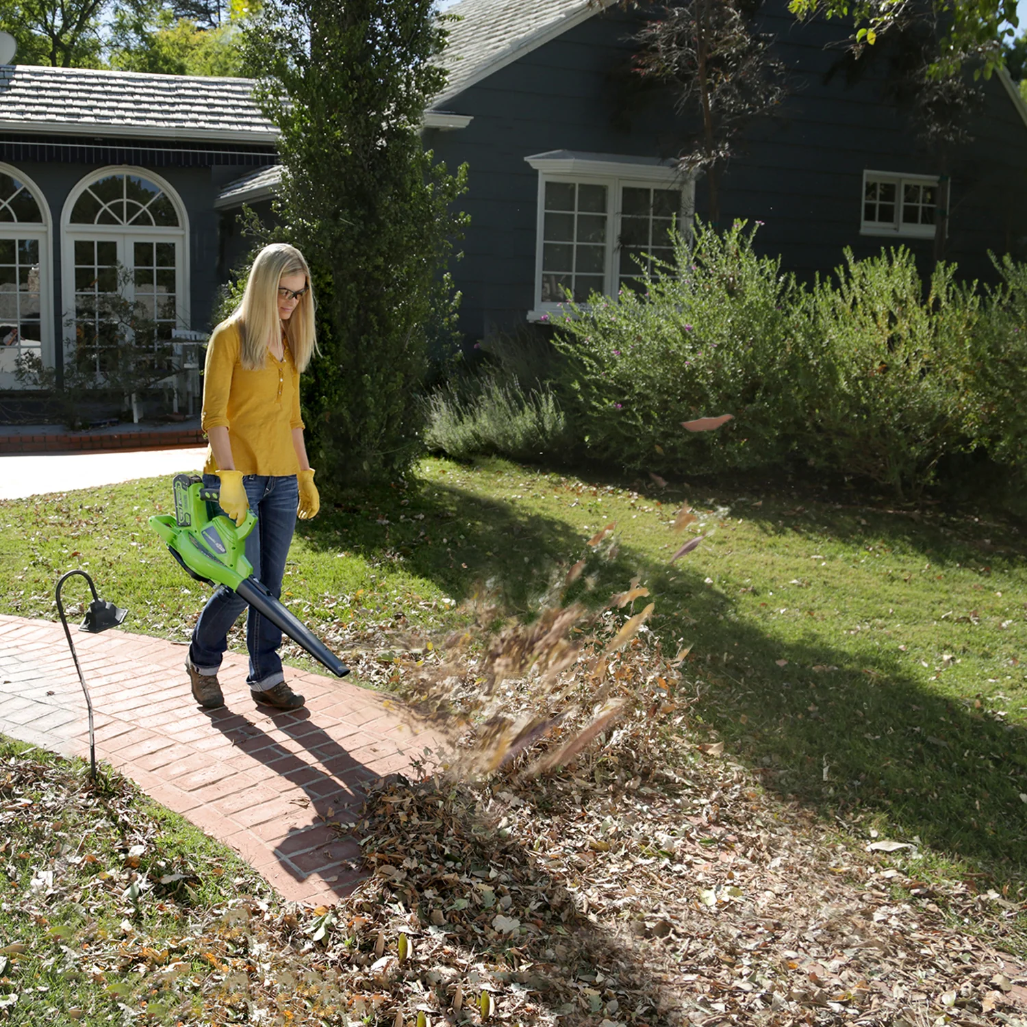 40V Leaf Blower / Leaf Vacuum 280 km/h - 2x 2Ah Battery - Image 5