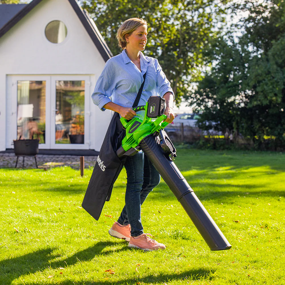 40V Leaf Blower / Leaf Vacuum 280 km/h - 2x 2Ah Battery - Image 7
