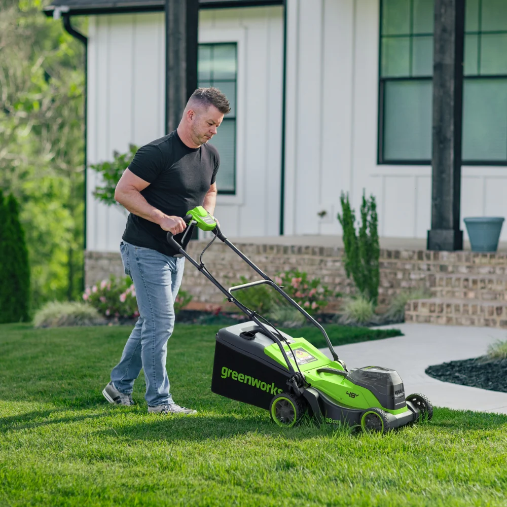 POWERALL 48V (24V x 2) Lawn Mower 36cm - 2x 4Ah Battery - Image 4
