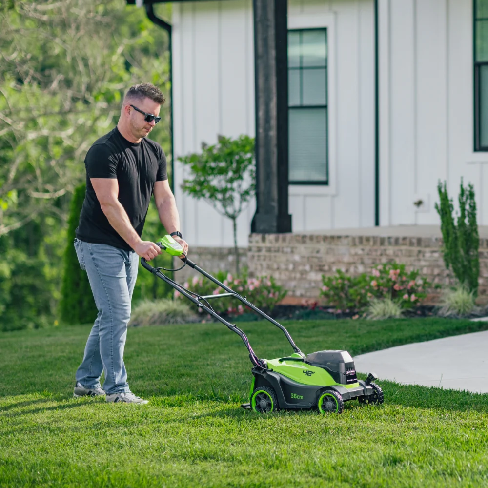 POWERALL 48V (24V x 2) Lawn Mower 36cm - 2x 4Ah Battery - Image 5